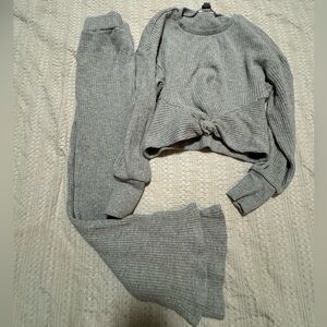 Habitual Gray Knit Top and Pants Set | Size 12